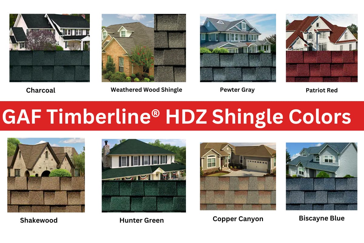 GAF Timberline® HDZ Shingle Colors 