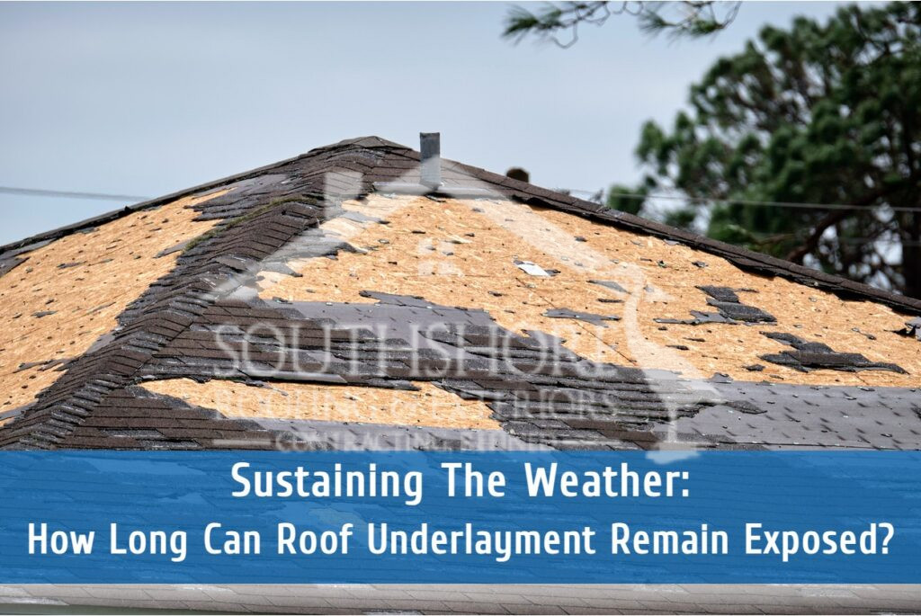 How long can underlayment remain exposed to weather?