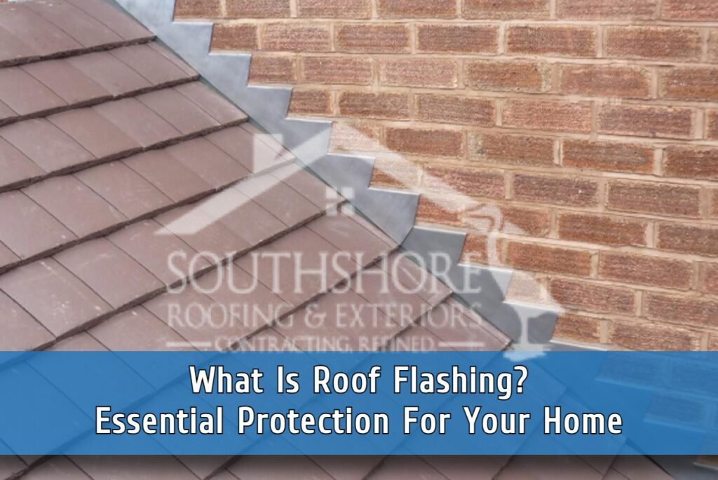 Roof flashing on roof