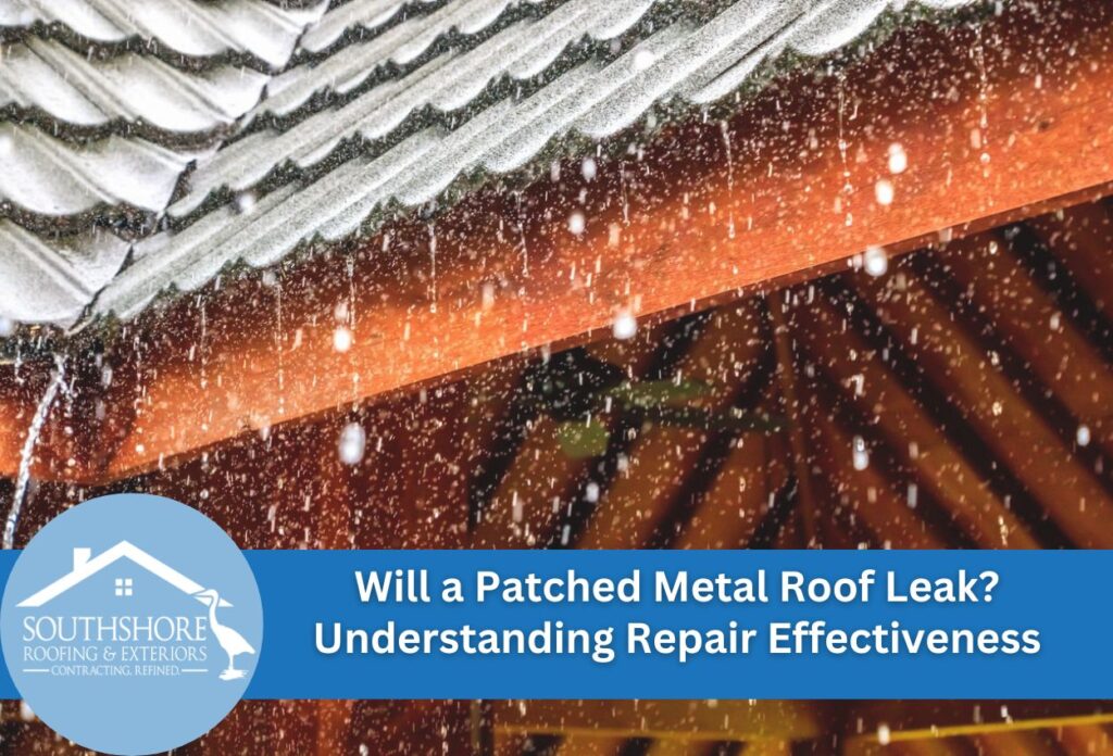 metal roof in rain
