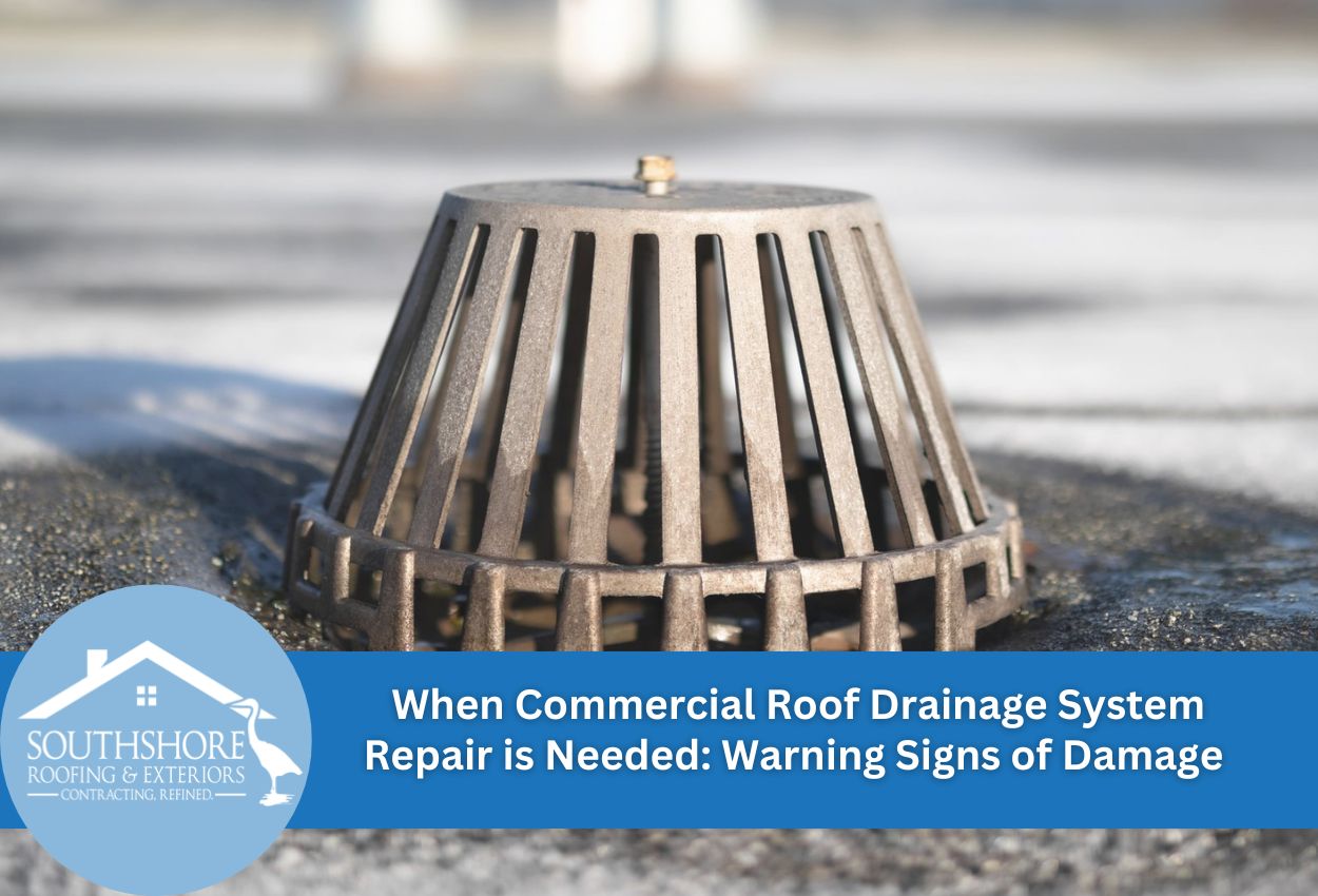 When Commercial Roof Drainage System Repair is Needed: Warning Signs of Damage 